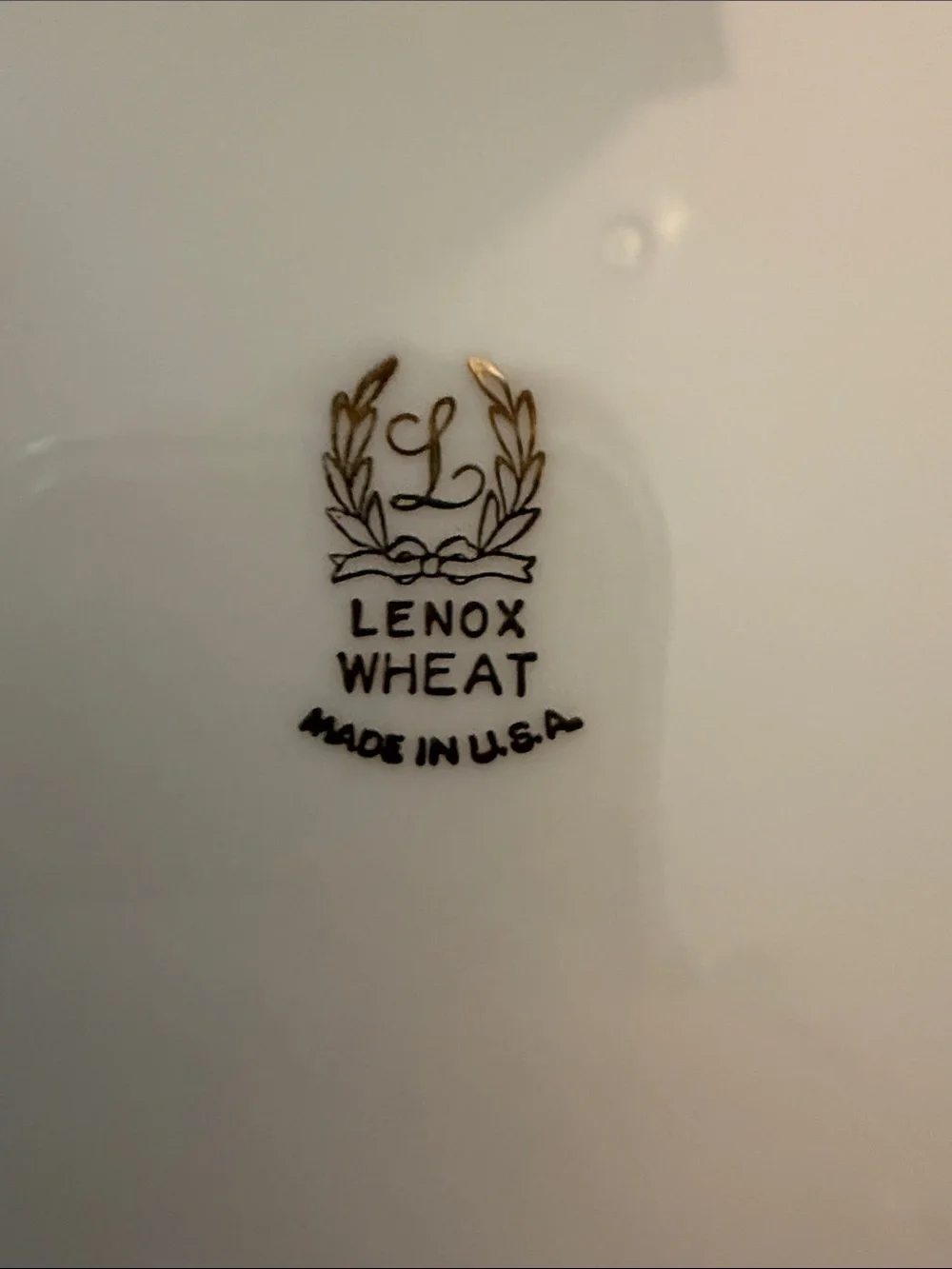 Vintage Lenox Harvest (Wheat / R-442) Fine Bone China Dinner Plates (set of 4)